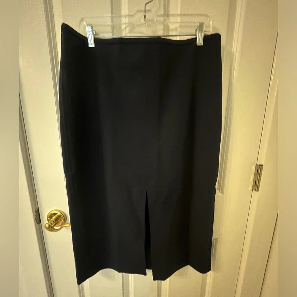 J. Crew Pencil Midi Skirt in four-seasons stretch navy - Picture 4 of 6